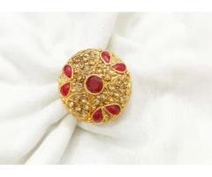 Golden Polish Adjustable Ring