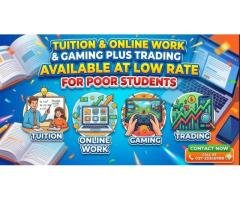 Tuition, Online Work, Gaming & Trading Training