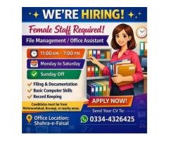 Female Receptionist /