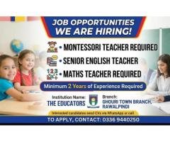 Urgent Teachers Required