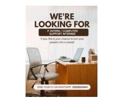 Urgent: Computer Support Internship