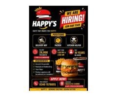 Rider, Kitchen Helper & Food Packer Jobs