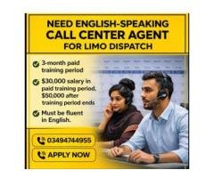 English Speaking Call Center Agent Required