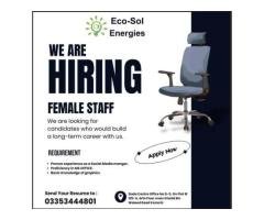 Female Office Staff Required