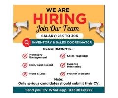 Inventory & Sales Coordinator