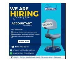 Accountant Required – Multi Gardens, Islamabad