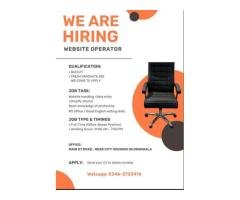 Website Operator / Data Entry Job