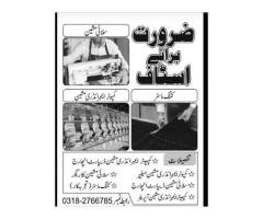 Embroidery Machine Operator & Helper Required