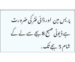 Press Man & Die Fitter Required