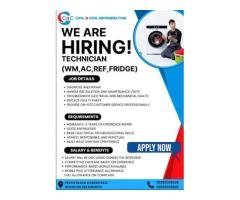 Technicians Needed – PECHS, Karachi