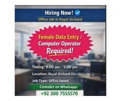 Female Data Entry / Computer Operator Job