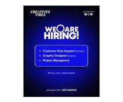 Designer | Customer Support | Manager Roles