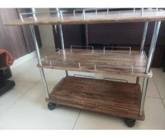 Sparingly Used Wooden Tea Trolley