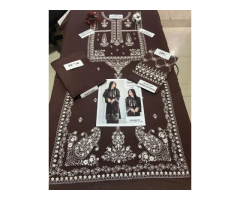 Women's Unstitched 2-3 Piece Embroidered & Printed Suits