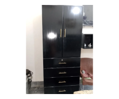 Wooden Wardrobe with TV Shelf