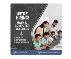 Math & Computer Teacher Required