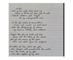 Professional Handwriting Assignment Work