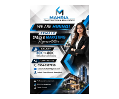 Female Sales & Marketing Representative