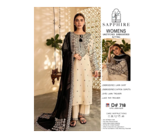 Sapphire 3PC Embroidered Luxury Lawn Vol-05