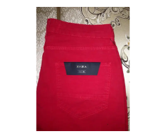 ZARA Man Slim Fit Red Cotton Jeans
