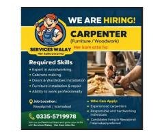 Experienced Carpenter Job – Rawalpindi