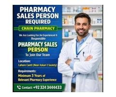 Pharmacy Sales Person Required