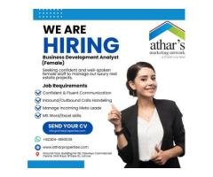 Business Development Analyst Required