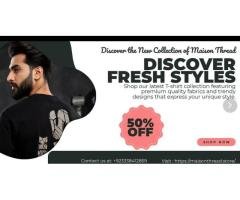 Maison Thread Men Printed T-Shirts