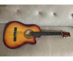 Stylish Sunburst Acoustic Guitar with Cutaway Design