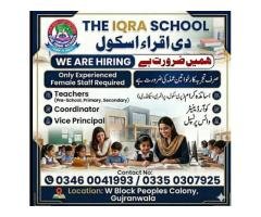 Female Teachers & Coordinators Required