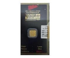 24K Pure Gold 1 Gram Biscuit (999.0) for Sale