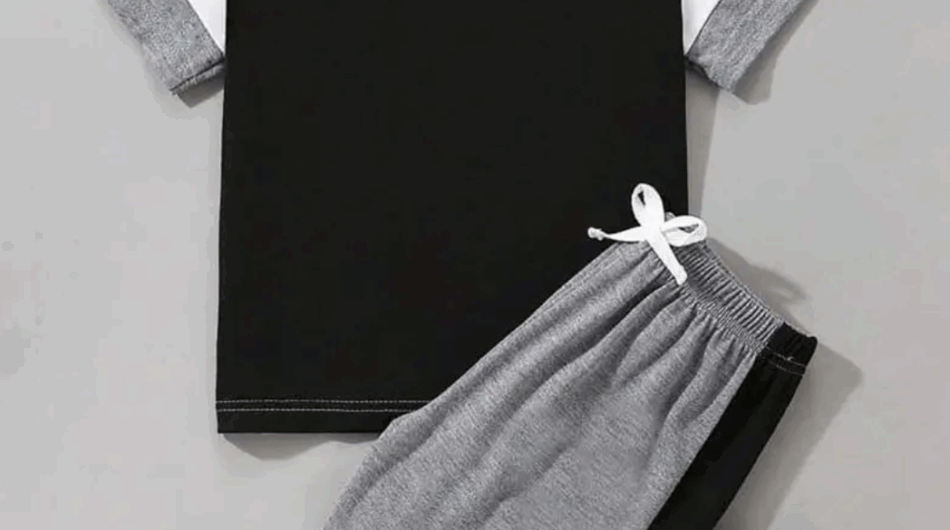 Kid’s Micro Plain Tracksuit – 2-Piece Set (For Boys)
