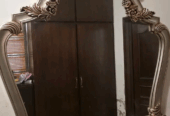 King Size Solid Wooden Bed with Drawers & Mirror – Urgent Sale