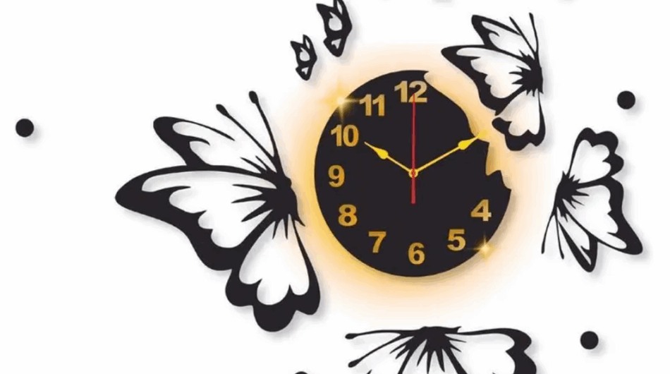 Wall Clock with Light – Stylish Calligraphy Design