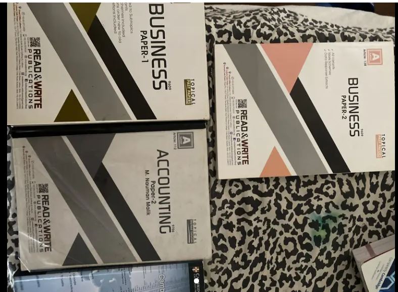 A Level Commerce Books & Past Papers Bundle (Accounting & Business Studies)