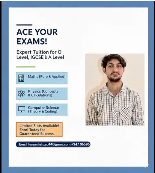 Tutor Available , Maths, Physics & Computer Science , Home & Online Tuition